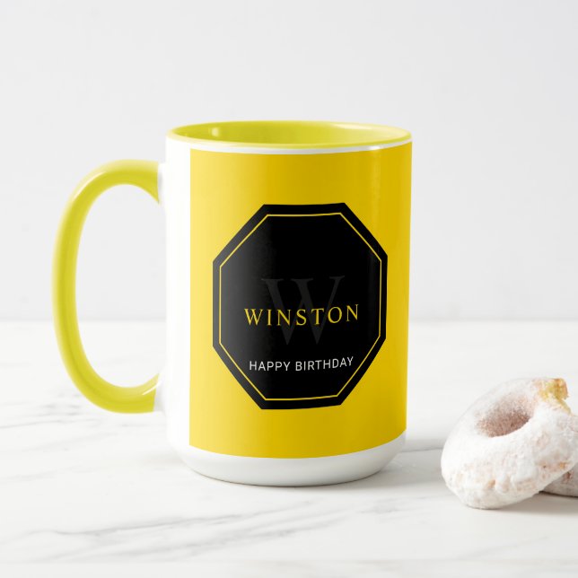 Unique Happy Birthday Mug Perfect for Gift Giving (With Donut)