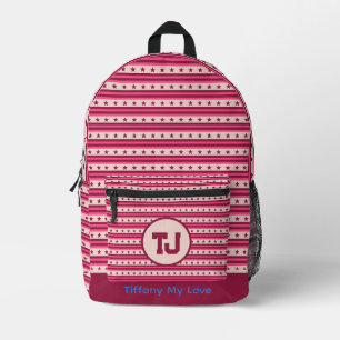 Unique High School Monogrammed Personalised Sports Printed Backpack