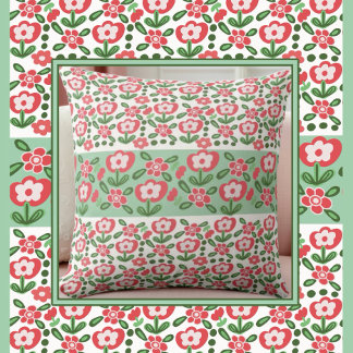 Unique Holiday Flower Pattern Cushion