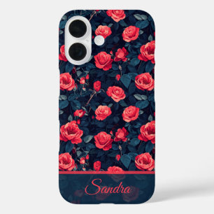 Unique Holiday Gift Rose Name iPhone 16 Case