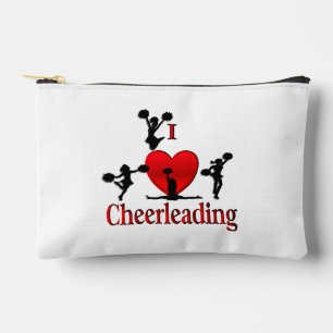Unique I Heart Cheerleading Accessory Pouch