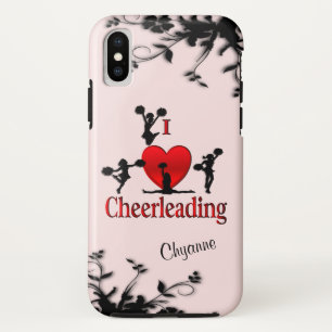 Unique I Heart Cheerleading iPhone X Case