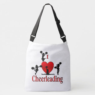 Unique I Heart Cheerleading Crossbody Bag
