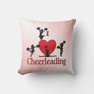Unique I Heart Cheerleading Cushion