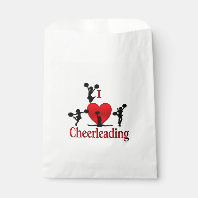 Unique I Heart Cheerleading Favour Bag (Front)