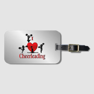 Unique I Heart Cheerleading Luggage Tag