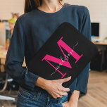 Unique Initial Name l Black & Bold Pink Typography Laptop Sleeve<br><div class="desc">Upgrade your tech style with our Modern Clean Black & Bold Pink Monochrome Initial Laptop Sleeve. Crafted with a sleek black exterior accentuated by striking bold pink monochrome initials, this sleeve offers modern protection with a touch of personalised elegance. Elevate your laptop's look and safeguard it in chic fashion with...</div>