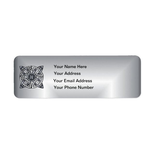 Unique Inspired Celtic Knot Return Address Label (Front)
