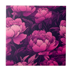 Unique Interior Design Peonies Tiles