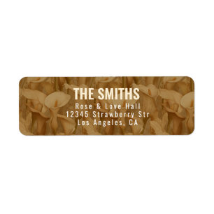 Unique Ivory Calla Lilies Garden Botanical Wedding Return Address Label
