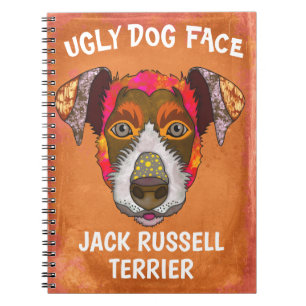 Unique Jack Russell Terrier ugly dog face Notebook