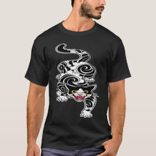 Unique Japanese Black Cat Oriental Cat Stalking T-Shirt