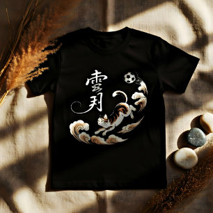 Unique Japanese Cat soccer - Gift for Cat Lovers Tri-Blend Shirt