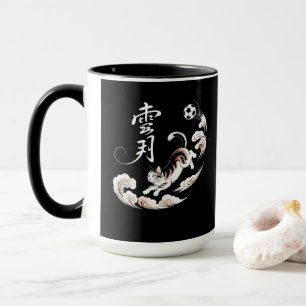 Unique Japanese Cat Soccer Gift for Coffee, Cat Mug
