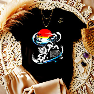 Unique Japanese Soccer Cat Gift for Anime & Footba T-Shirt