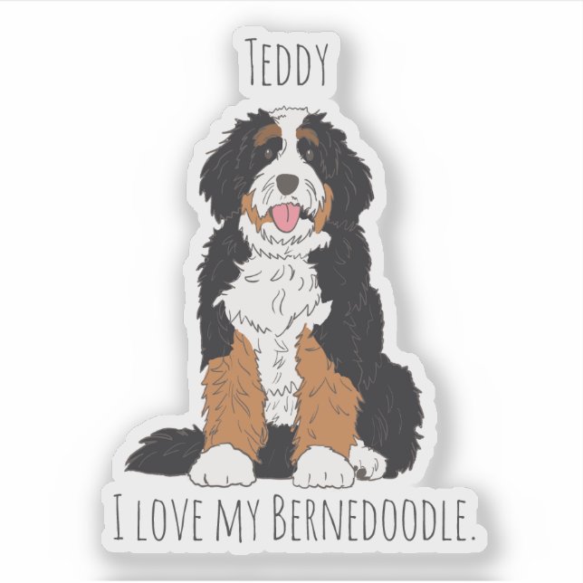 Unique Keepsake: Custom Bernedoodle Dog Mum Gift (Front)