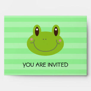 Unique Kids Birthday Party Frog Theme Envelope