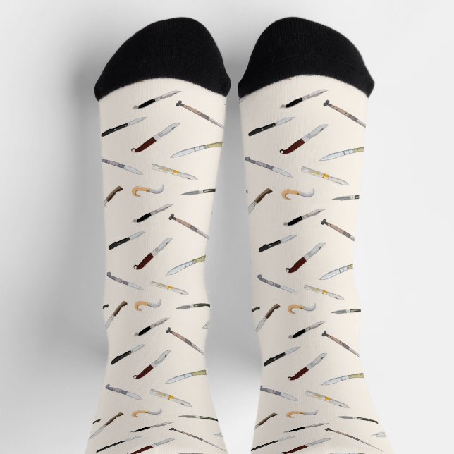 Unique Knife Collection Design Socks (Top)
