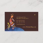 Unique Kokopelli Art Designer Business Cards (Back)