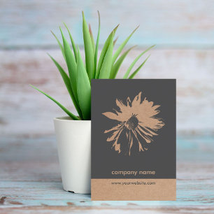 Unique Kraft Paper(printed) Flower Pattern Floral Business Card