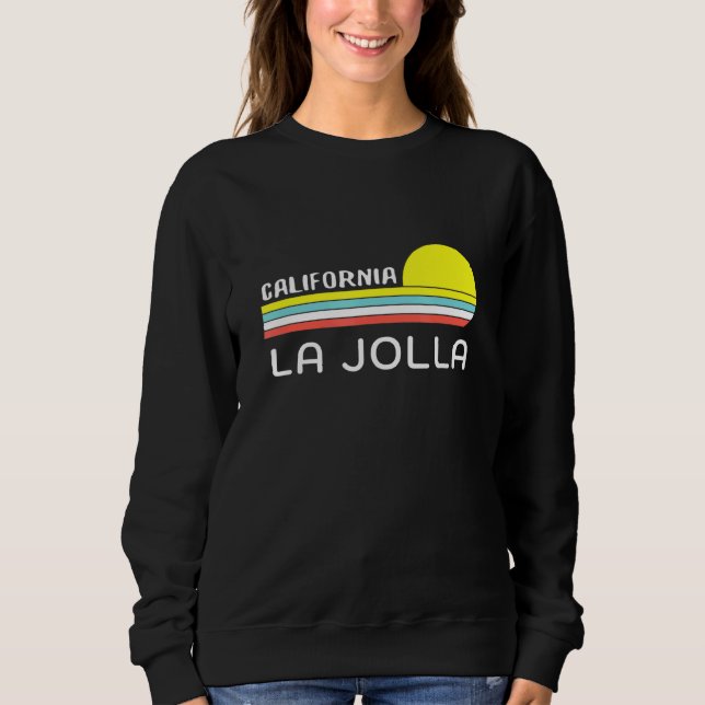 Unique La Jolla California Retro Sunset Graphic No Sweatshirt (Front)