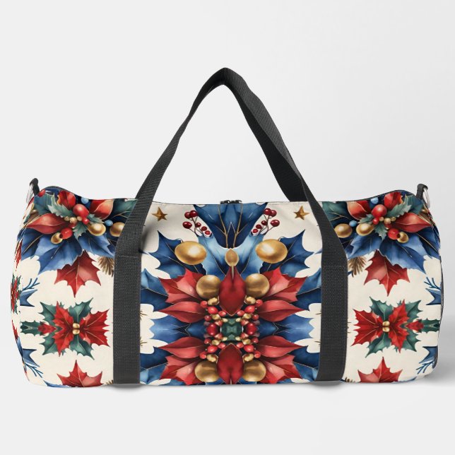 Unique Large Christmas Duffel Bag (Front)