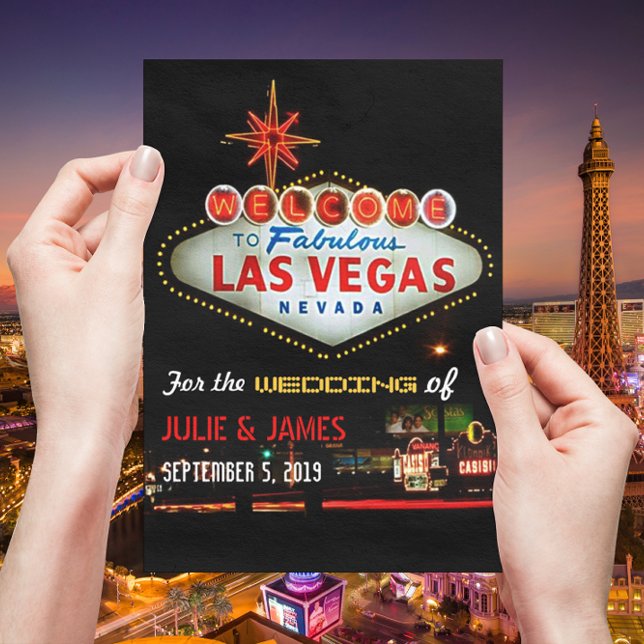 Unique Las Vegas Wedding Formal Invitation (Creator Uploaded)