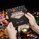 Unique Las Vegas Wedding or Party Invitation<br><div class="desc">Unique wedding or any other celebration event custom invitation features a night scene of the welcome sign to Las Vegas. All the default text can be fully customised with your own wordings occasion-accordingly, and you can also change the fonts, sizes, & colours of the text. Add what you need, delete...</div>