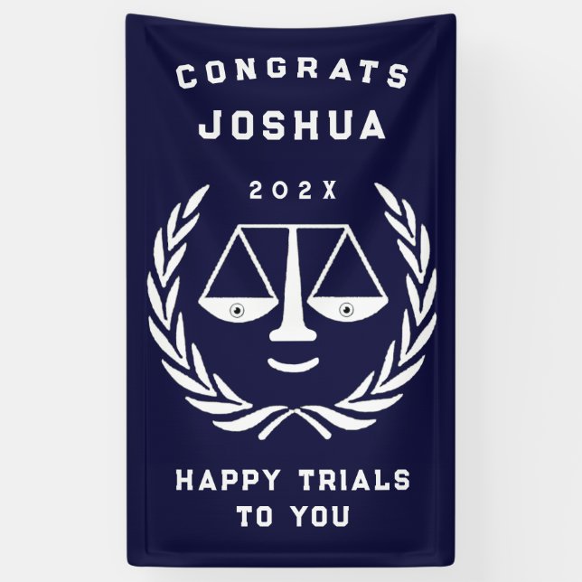 Unique Law School Graduation Banner (Vertical)