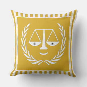Unique Lawyer Gold Throw Pillow