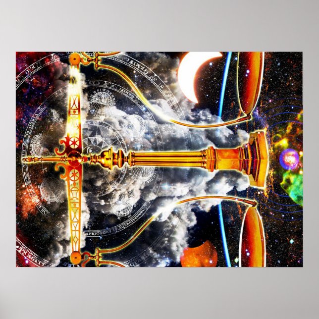 Unique Libra Zodiac Wall Art | Perfect Gift Ideas (Front)