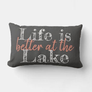 unique LIFE IS BETTER AT THE LAKE   Lumbar Cushion