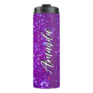 Unique Light Purple Blurry Glitter Sparks Thermal Tumbler