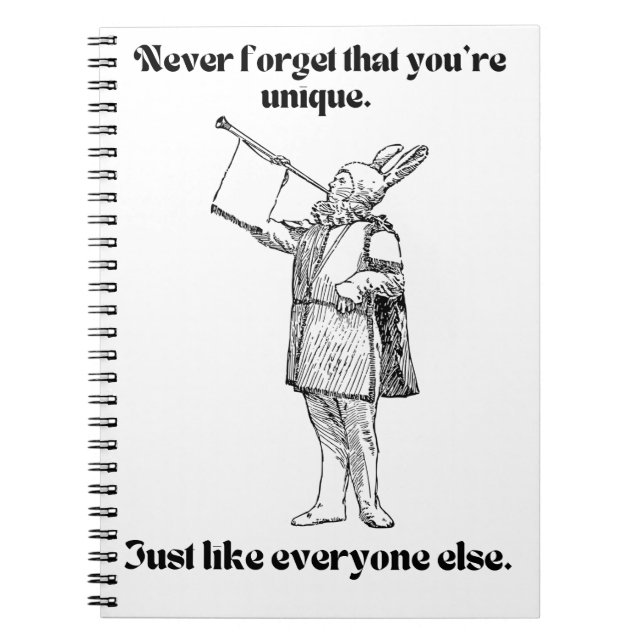 unique like everyone notebook (Front)
