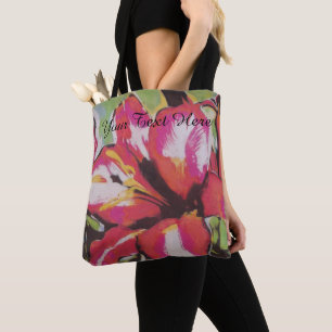 unique Lily flower original abstract art design Tote Bag