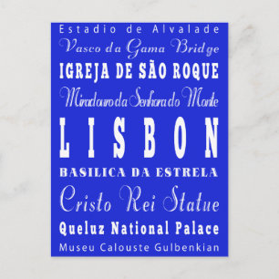 Unique Lisbon, Portugal Gift Idea Postcard