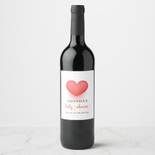 Unique Little Sweetheart Valentine Baby Shower Wine Label