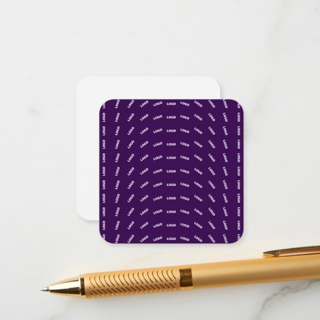 Unique Logo or Any Uploaded Image Pattern | Purple Enclosure Card (Front/Back In Situ)