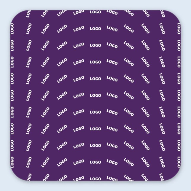 Unique Logo or Any Uploaded Image Pattern | Purple Square Sticker (Creator Uploaded)
