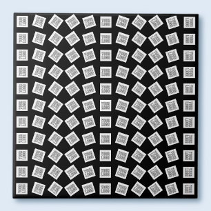 Unique Logo or Image Pattern   Black (editable) Ceramic Tile