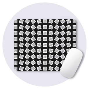 Unique Logo or Image Pattern   Black (editable) Mouse Pad