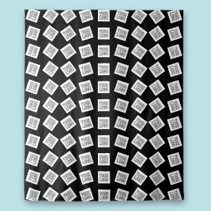 Unique Logo or Image Pattern Black (editable) Tapestry