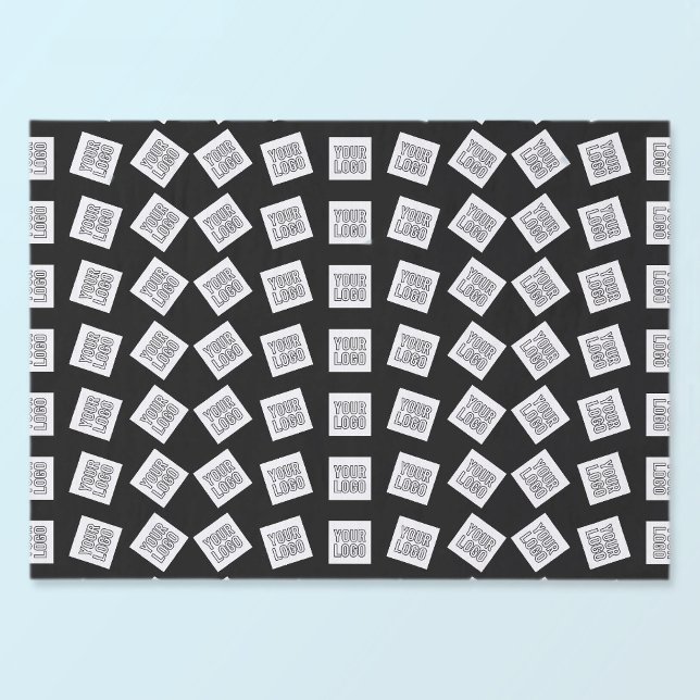 Unique Logo or Image Pattern | Black (editable) Tissue Paper (Creator Uploaded)