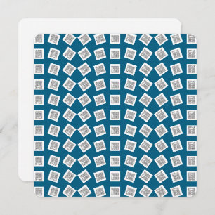 Unique Logo or Image Pattern   Blue (editable) Card