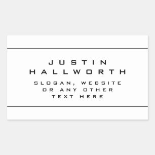 Unique Looking Black & White Rectangular Sticker