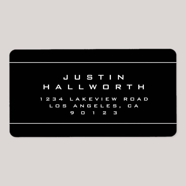 Unique Looking Black & White Return Address Label (Creator Uploaded)