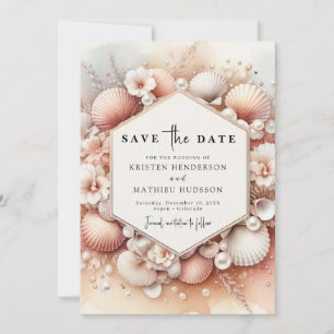Unique Lovely Beach Wedding Save The Date