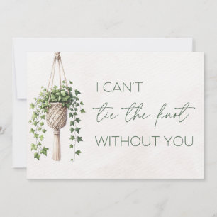 Unique Macramé Planter Bridesmaid Proposal Card