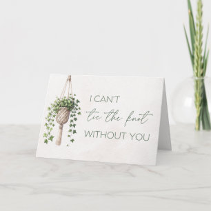 Unique Macramé Planter Bridesmaid Proposal Card