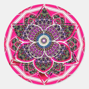 unique Mandela design Classic Round Sticker